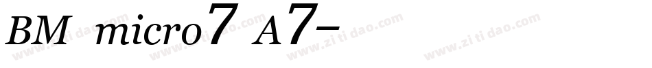 BM micro7 A7字体转换